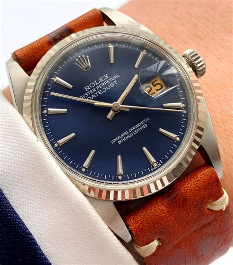 rolex smoked blue dial|Rolex vintage blue dial.